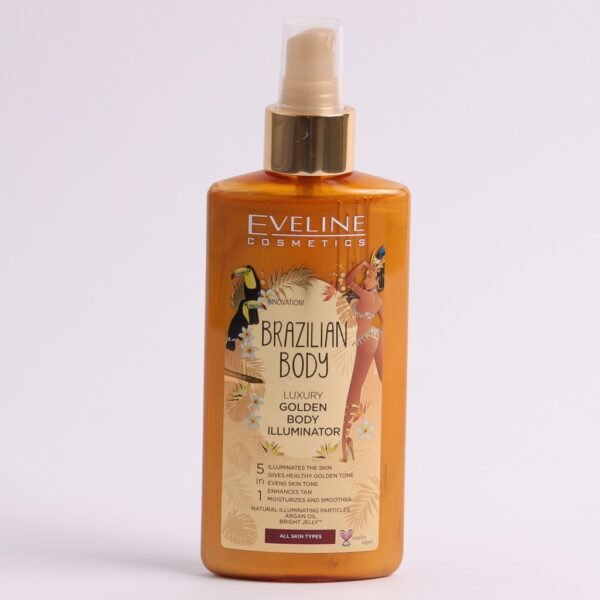 Eveline Brazilian Body Golden Shimmer Highlighting Body Mist 150ml - Image 2