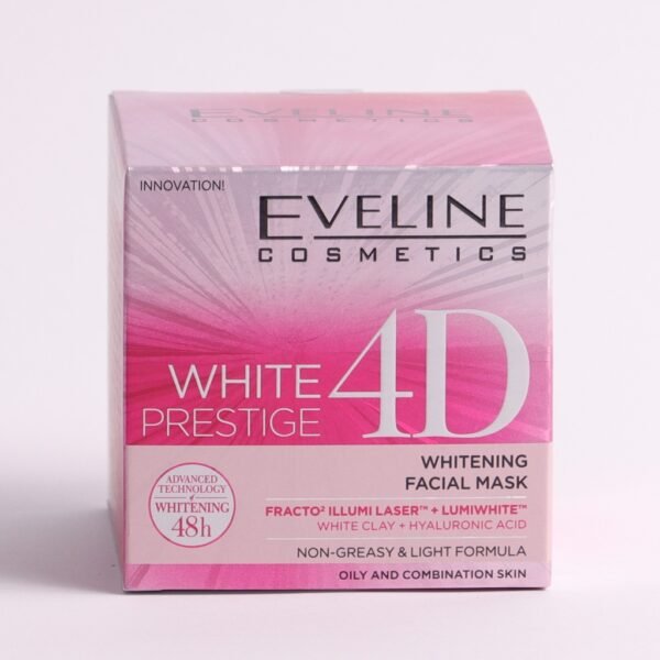 Eveline White Prestige 4D Whitening Facial Mask White Clay Reduces Discoloration 50ml - Image 5