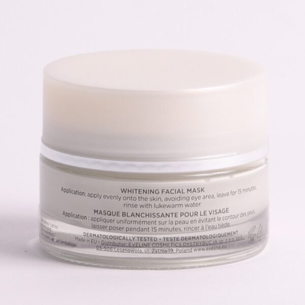 Eveline White Prestige 4D Whitening Facial Mask White Clay Reduces Discoloration 50ml - Image 3