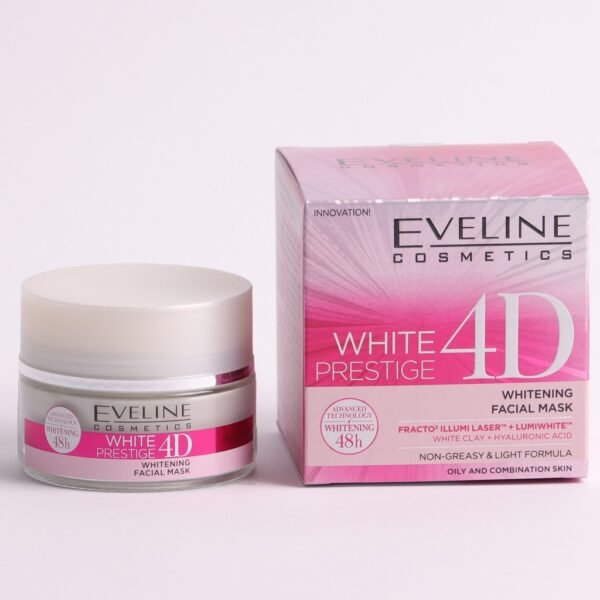 Eveline White Prestige 4D Whitening Facial Mask White Clay Reduces Discoloration 50ml - Image 4