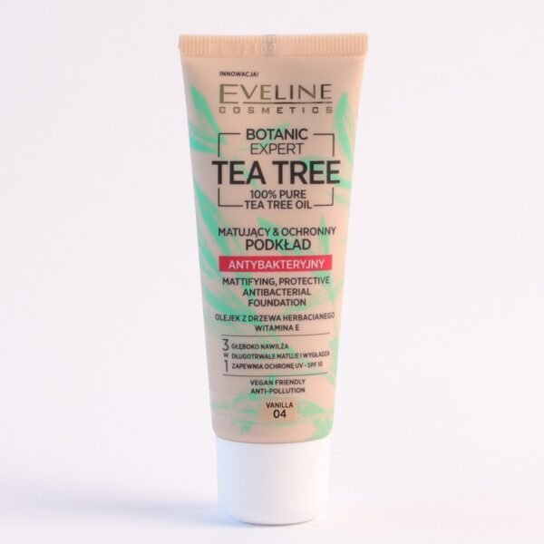 Eveline Botanic Expert Tea Tree Foundation Antibacterial Mattifying 04 Vanilla 30ml - Image 3