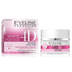 Eveline White Prestige 4D Whitening Facial Mask White Clay Reduces Discoloration 50ml