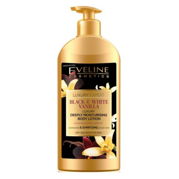Eveline Luxury Expert Black and White Vanilla Deeply Moisturising Body Lotion 350ml