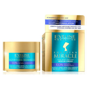 Eveline 100% Natural Egyptian Miracle Rescue 7in1 Cream Cosmetics Face Body and Hair 40ml