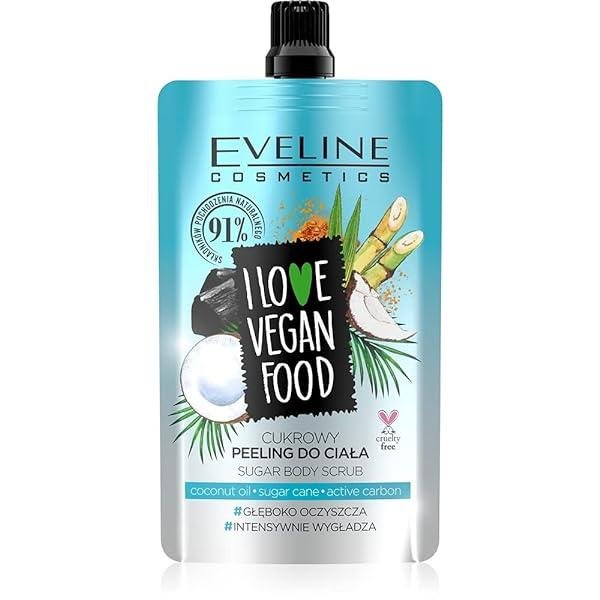 Eveline I Love Vegan Food Sugar Body Scrub Coconut Oil Detox 75ml Expires 08/2023 - Image 4