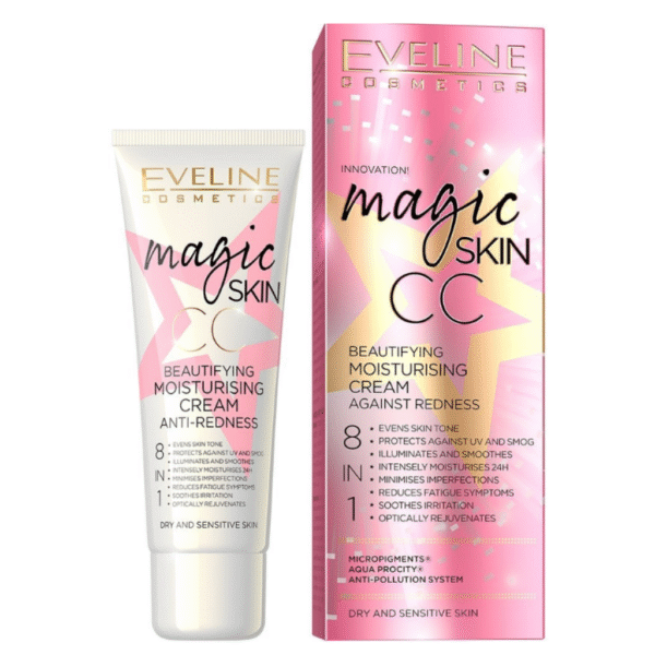 Eveline Magic Skin CC Cream 8 in 1 Anti Redness Beautifying Moisturising Cream 50ml