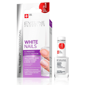 Eveline Nail Therapy White Nails Whitening Nail Conditioner & Base Coat 12ml