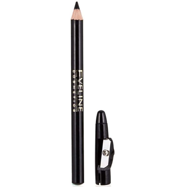 Eveline Eyeliner Pencil Black Long-Wear with Sharpener - Image 2