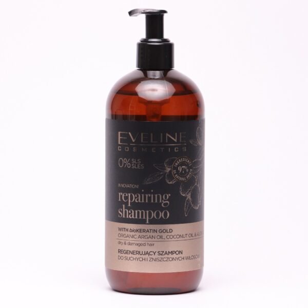 Eveline Organic Gold Repairing Shampoo with BioKERATIN Organic Argan 500ml - Image 2