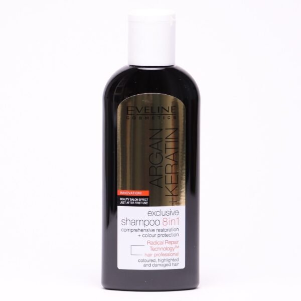 Eveline Argan + Keratin Shampoo 8 in 1 Radical Repair Technology 150ml - Image 2