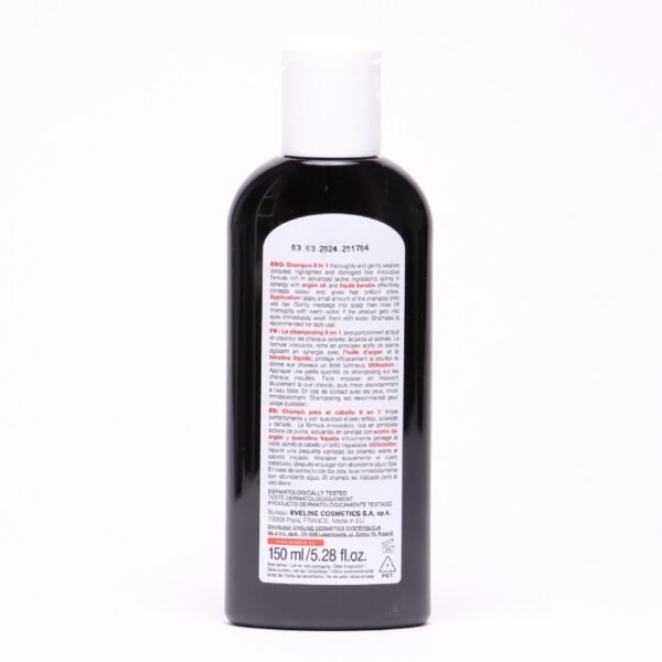 Eveline Argan + Keratin Shampoo 8 in 1 Radical Repair Technology 150ml - Image 3