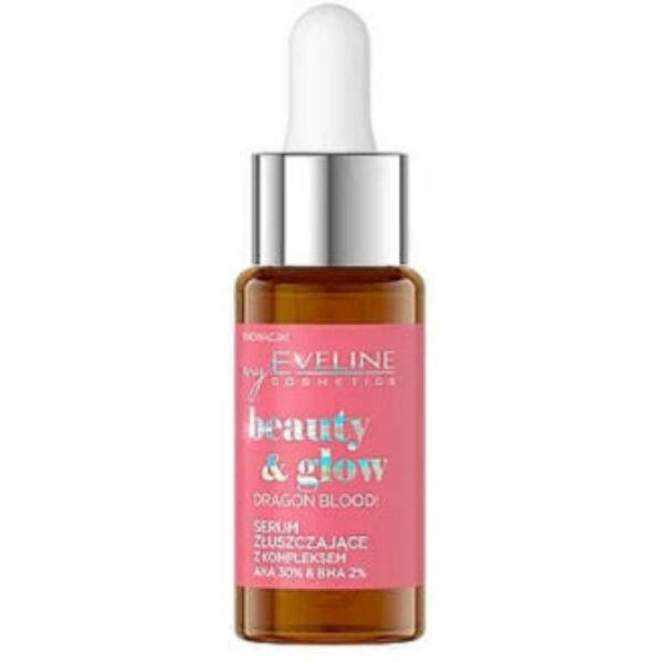 Eveline Beauty & Glow Dragon Blood Exfoliating Face Serum with 30% AHA & 2% BHA Complex 18ml - Image 2
