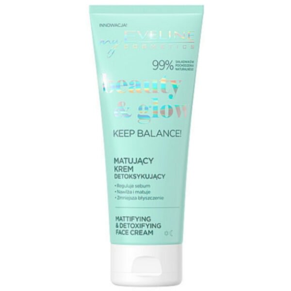 Eveline Beauty & Glow Face Cream Mattifying & Detoxifying 75ml - Image 2