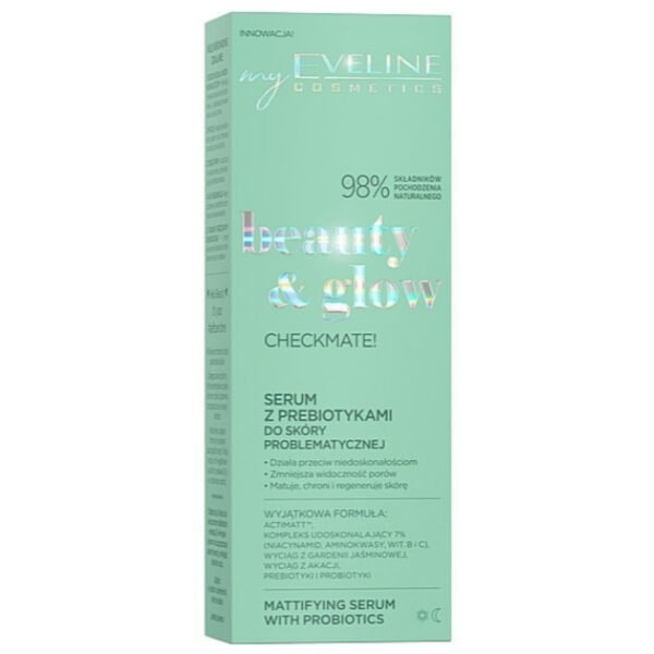 Eveline Beauty & Glow Mattifying Face Serum With Probiotics for Problematic Skin Checkmate 18ml