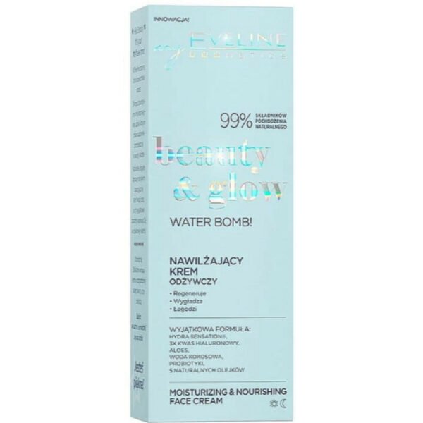Eveline Beauty & Glow Water Bomb Moisturizing & Nourishing Face Cream Day or Night 75ml
