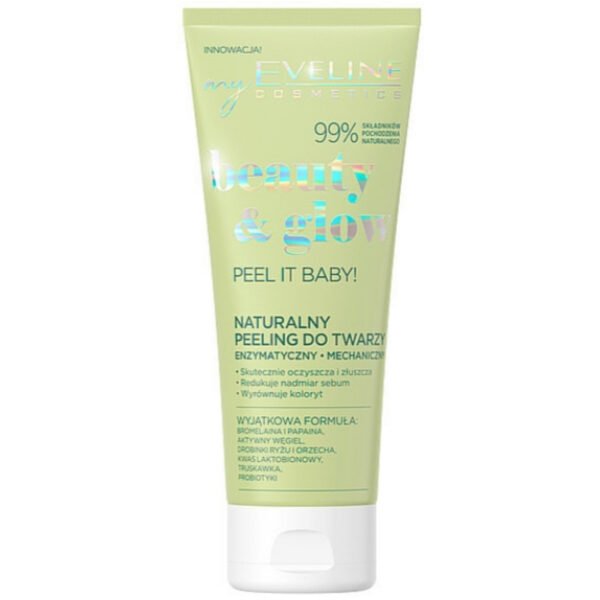 Eveline Beauty and Glow Natural Peeling Face Scrub Enzymatic Mechanical 75ml