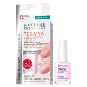 Eveline Damaged Nails Rebuild & Repair Nail Conditioner with Keratin & Silica Nail Therapy 12ml