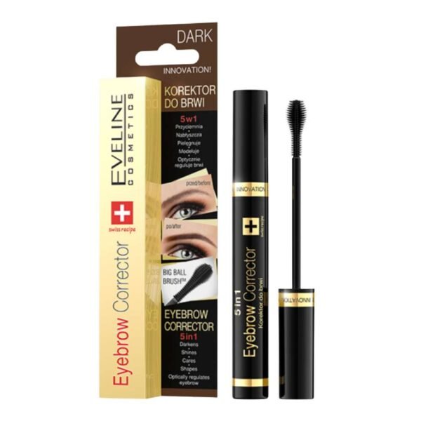 Eveline 5 in 1 Eyebrow Corrector Dark 9ml