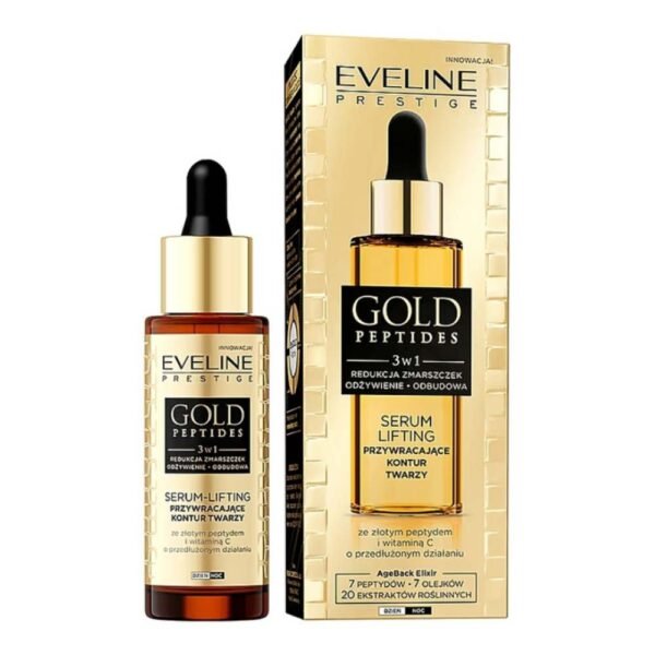 Eveline Gold Peptides 3in1 Anti Wrinkle Lifting Serum Day Night 30ml