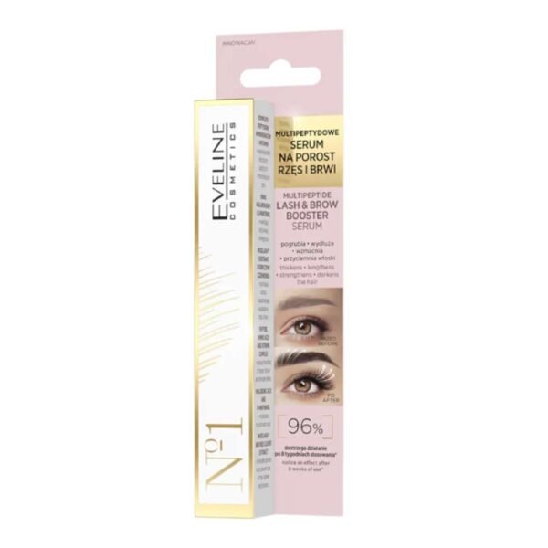 Eveline Multipeptide Eyelash & Eyebrow Booster Growth & Strengthening Serum 4ml - Image 2