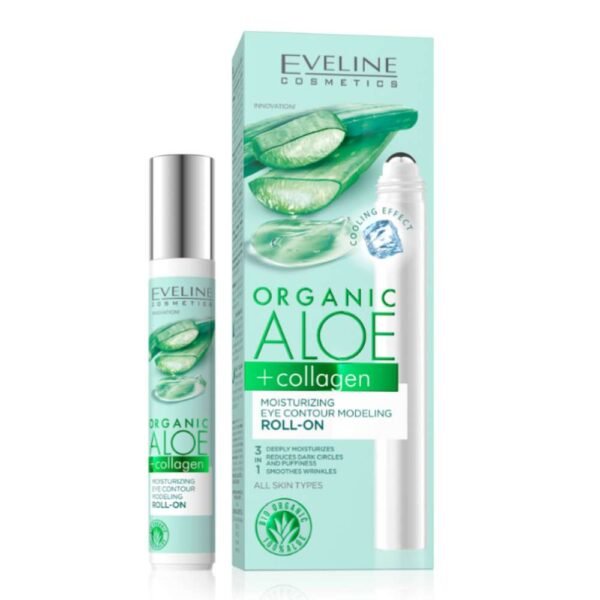 Eveline Organic Aloe and Collagen Moisturising Eye Contour Modelling Roll On 15ml
