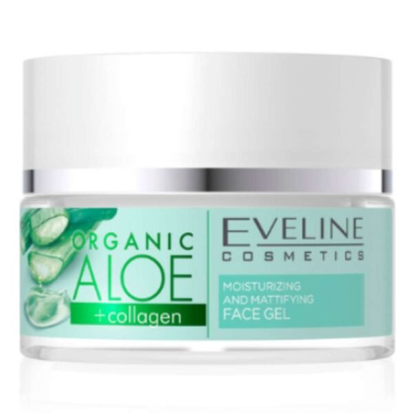 Eveline Organic Aloe and Collagen Moisturising and Mattifying Face Gel 50ml - Image 3