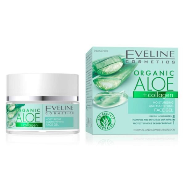 Eveline Organic Aloe and Collagen Moisturising and Mattifying Face Gel 50ml