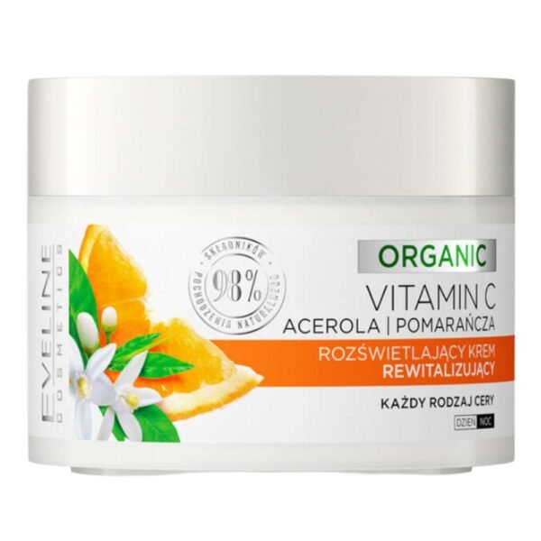 Eveline Organic Vitamin C Illuminating Revitalising Face Cream for All Skin Types 50ml - Image 3
