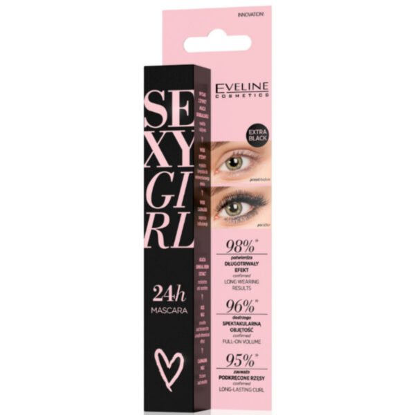 Eveline Sexy Girl 24H Curl Eyelashes Mascara Extra Black 10ml