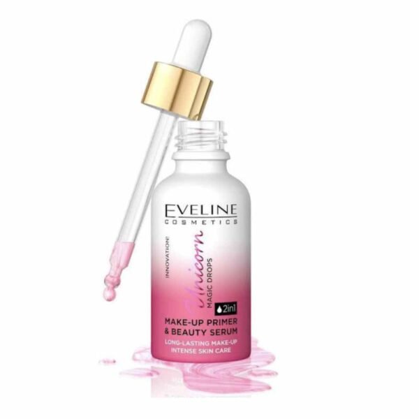 Eveline Unicorn Magic Drops Make-Up Primer & Beauty Moisturizing Face Serum 30ml - Image 2