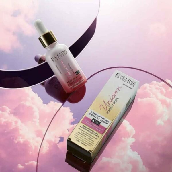 Eveline Unicorn Magic Drops Make-Up Primer & Beauty Moisturizing Face Serum 30ml - Image 4