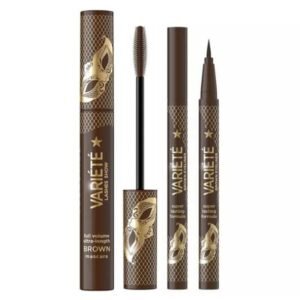 Eveline Variete Lashes Show Mascara 10 ml and Eyeliner Pack Brown 7ml