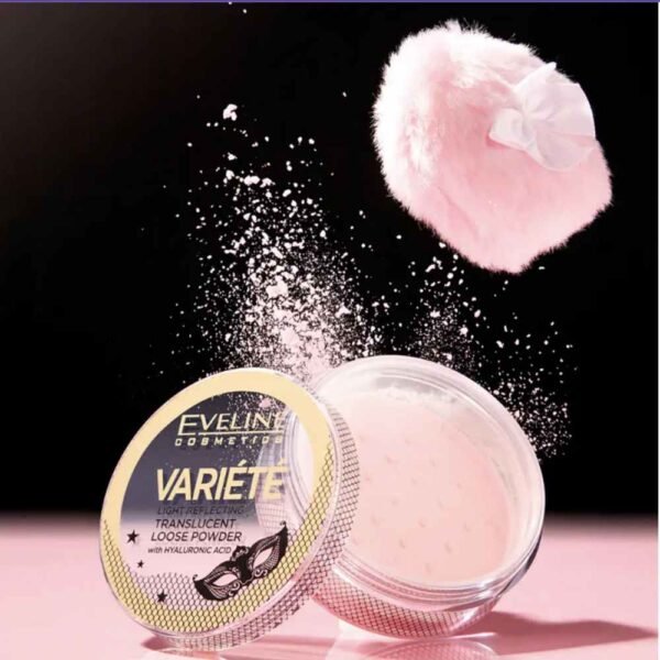 Eveline Variete Light Reflecting Translucent Loose Powder with Hyaluronic Acid 6g - Image 2