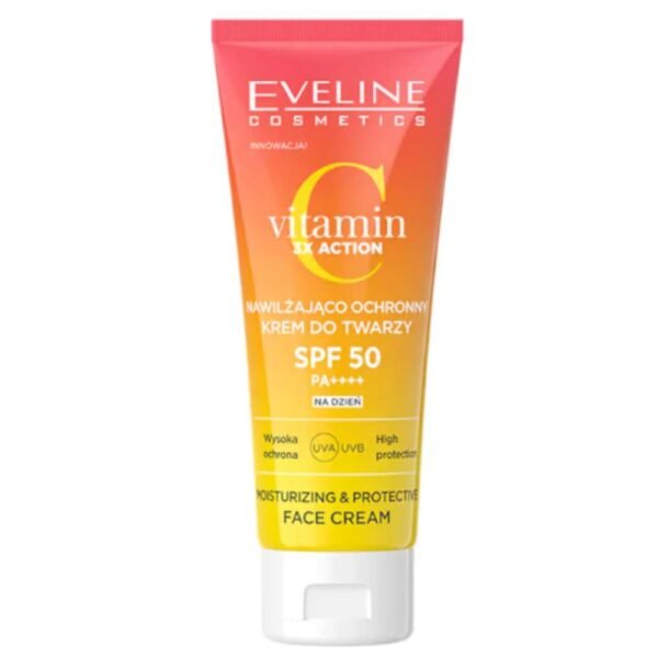Eveline Vitamin C 3x Action Protective Face Cream SPF50 30ml - Image 2