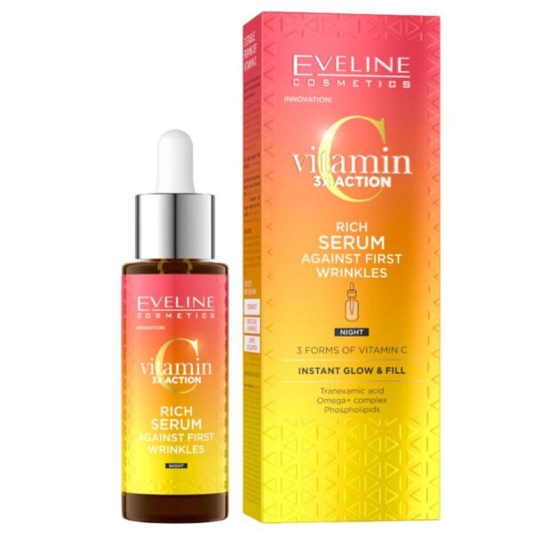 Eveline Vitamin C 3x Action Rich Night Serum Against Wrinkles 30ml