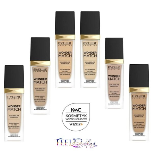 Eveline Wonder Match Foundation with Hyaluronic Acid 30 ml