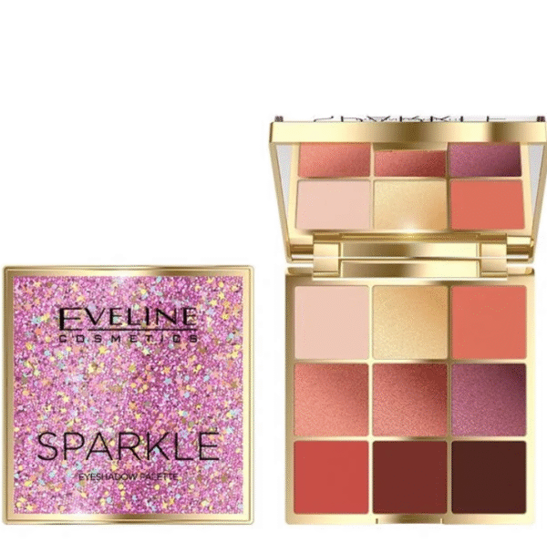 Eveline Sparkle Eyeshadow Palette 9 Shades 19.8g - Image 3